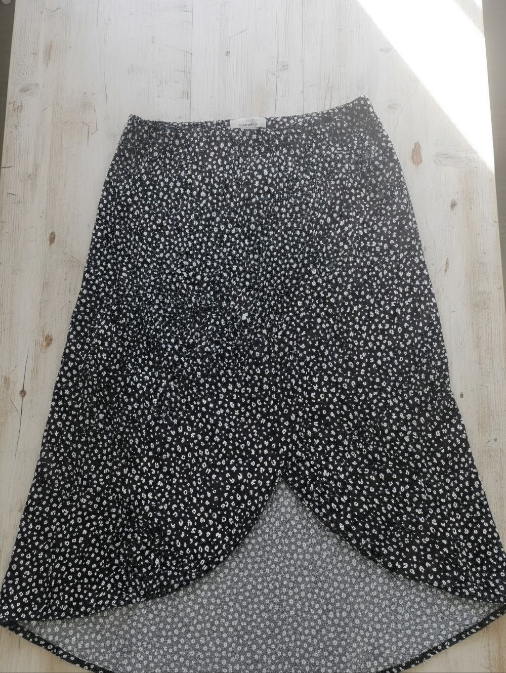 Urban Romantics Black and White Printed Tulip Hem Skirt